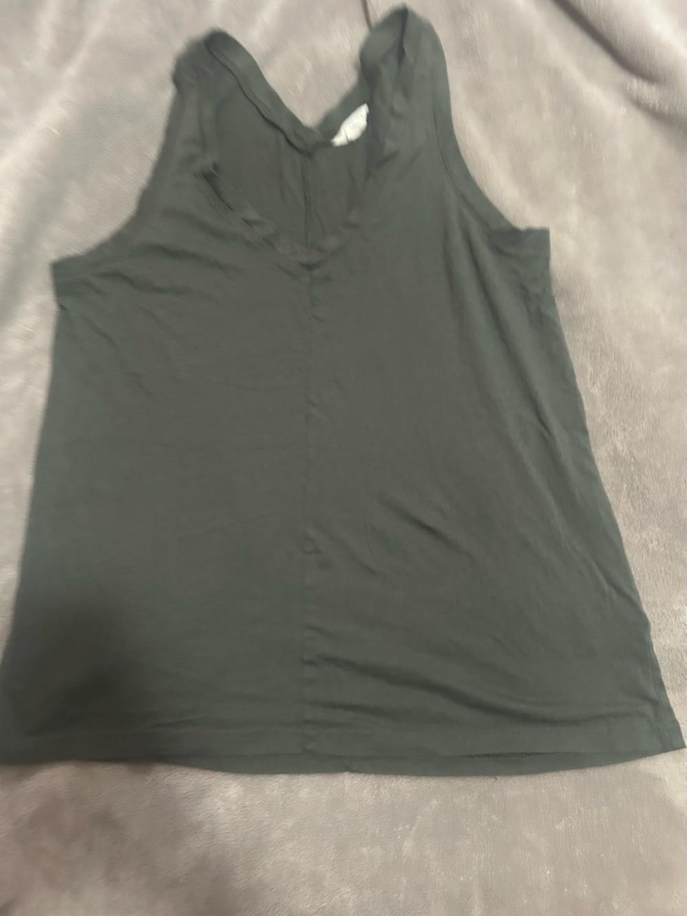 Caslon Charcoal Black Scoop Neck Tank